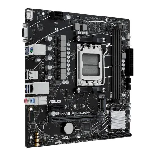 Placa Madre ASUS Prime A620M-K, Socket AM5, DDR5, m.2 PCIe 4.0, 1GbE, HDMI, VGA, m-ATX 1
