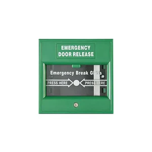 Pulsador de Emergencia Hikvision DS-K7PEB de Rotura de Cristal, color verde