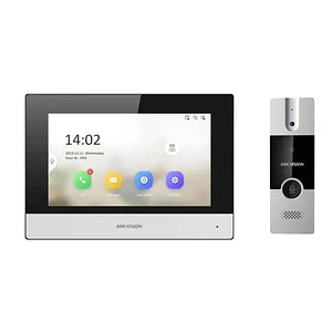 Kit de intercomunicación híbrido Video Portero Hikvision DS-KIS302-P, RJ45