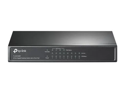 Switch de Sobremesa de 8 puertos Gigabit con 4 puertos PoE 1