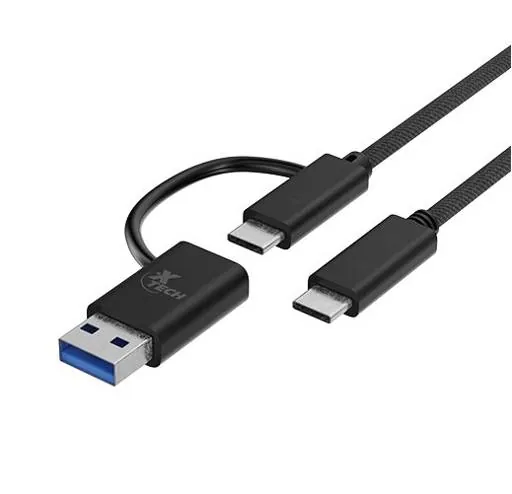Cable Adaptador 2 en 1 USB-C a USB-C con Dongle USB-A XTC-532 1