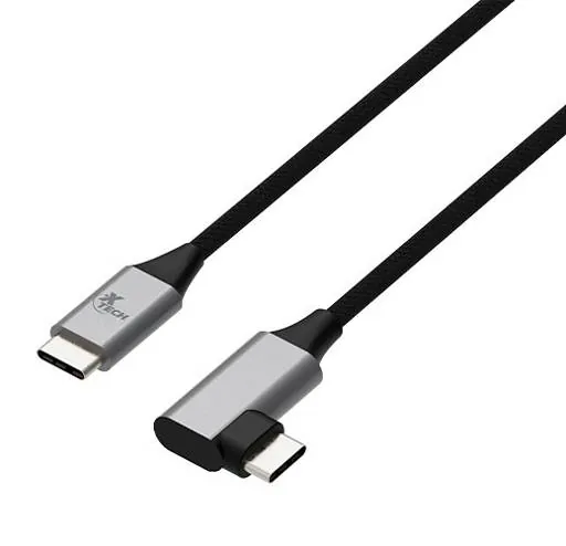 Cable USB-C 2.0 Macho a Macho con Conector en Forma de L Xtech XTC-531 - 3 Metros 1
