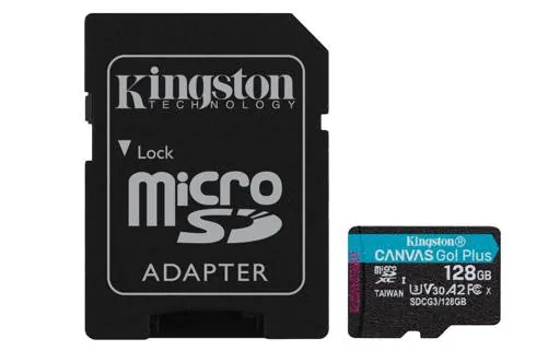Tarjeta de Memoria MicroSDXC Kingston 128GB Canvas Go! Plus, Lectura 170MB/s, Escritura 90MB/s 1