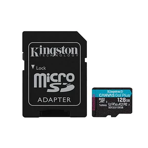 Tarjeta de Memoria MicroSDXC Kingston 128GB Canvas Go! Plus, Lectura 170MB/s, Escritura 90MB/s