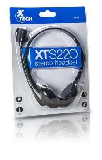 Auricular con Microfono Xtech XTS-220 , Dos enchufes de 3,5mm, diseño liviano 1