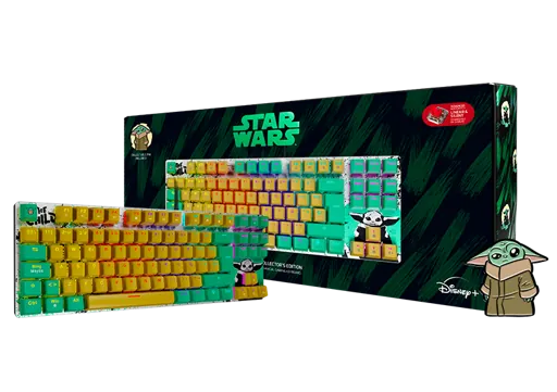 Teclado Gamer Primus Gaming BALLISTA80T TKL, Limited Edition GROGU, Color Amarillo, en Español 1