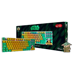 Teclado Gamer Primus Gaming BALLISTA80T TKL, Limited Edition GROGU, Color Amarillo, en Español