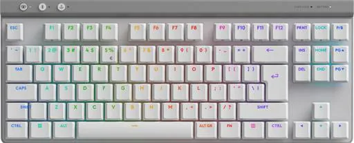 Teclado Gamer Inalámbrico Logitech G515 Lightspeed TKL, Layout ingles, Blanco 1