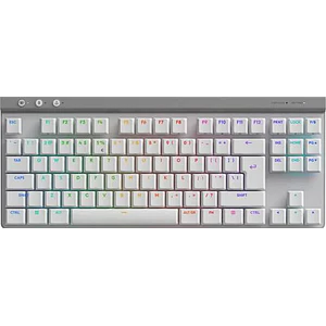 Teclado Gamer Inalámbrico Logitech G515 Lightspeed TKL, Layout ingles, Blanco