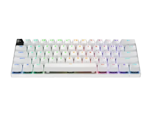 Teclado Gamer Inalámbrico Logitech G PRO X 60, RGB, Switchs ópticos GX, Color Blanco 1