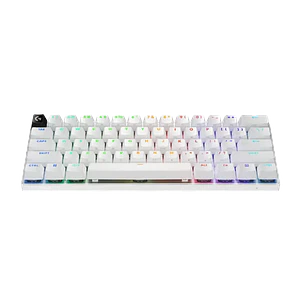 Teclado Gamer Inalámbrico Logitech G PRO X 60, RGB, Switchs ópticos GX, Color Blanco