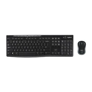 Kit Combo Teclado y Mouse Inalámbrico Logitech MK270, USB, Negro