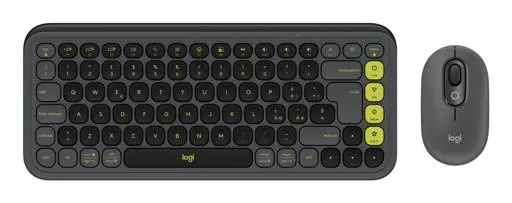 Kit Teclado y Mouse Inalámbricos Logitech POP Icon Combo - Grafito y Verde Español (QWERTY) 1
