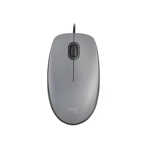 Mouse Logitech M110 SILENT, Tamaño Normal, Confortable, Wired, Click Silencioso, Silver