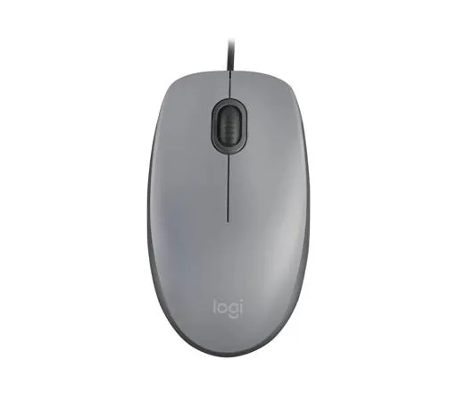 Mouse Logitech M110 SILENT, Tamaño Normal, Confortable, Wired, Click Silencioso, Silver 1