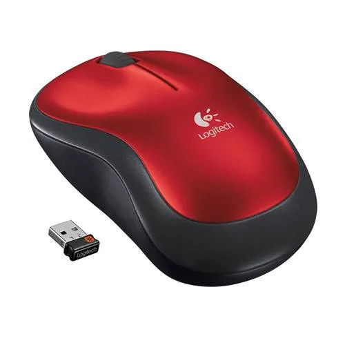 Mouse Logitech Inalambrico M185 Rojo, Wireless 1