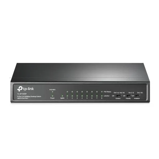 Switch profesional no Gestionable de sobremesa de 9x10/100 Mbps con 8xPoE+ TP-Link TL-SF1009P 1
