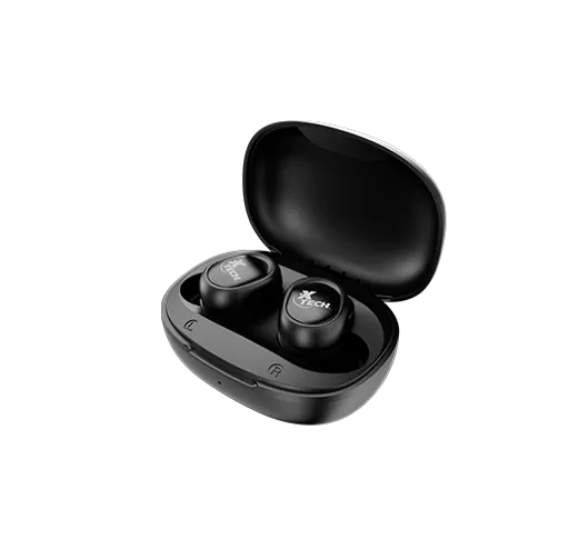 Audífonos True Wireless Xtech XTH-701, Bluetooth 5.1, Carga USB-C, Negro 1