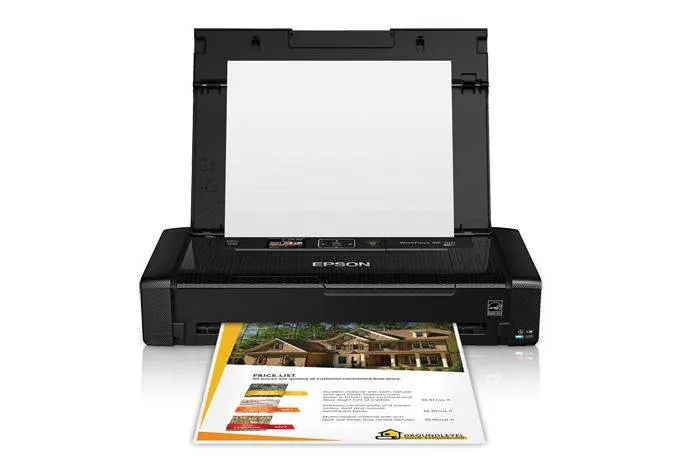 Impresora Tinta Color Epson WorkForce WF-100, 7 ppm/negro, 4 ppm/color, LAN (inalámbrica) Wi-Fi 1