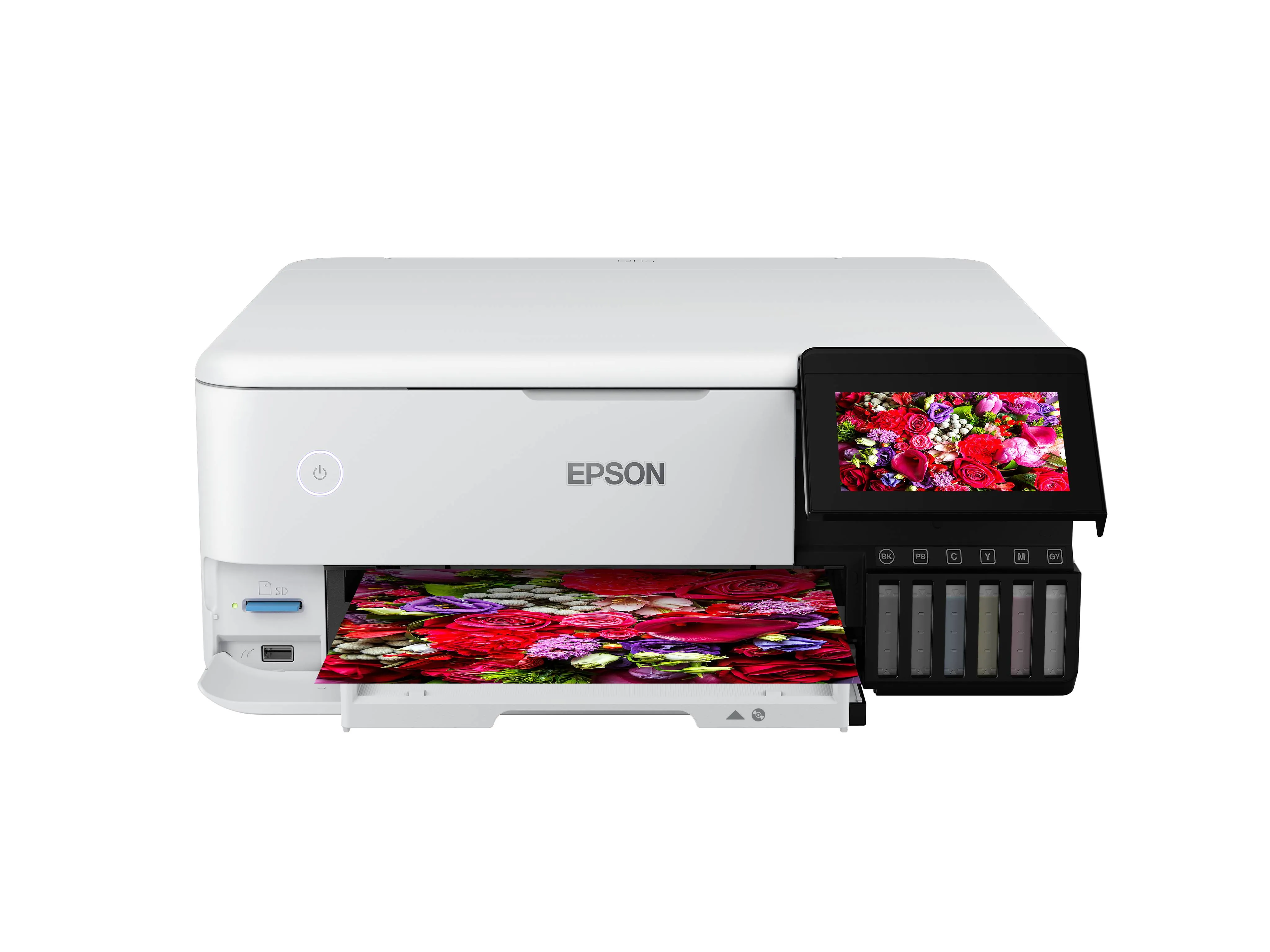 Impresora Multifuncional tinta color Epson EcoTank L8160, 16 ppm/negro, 12 ppm/color, Wi-Fi/Red 1