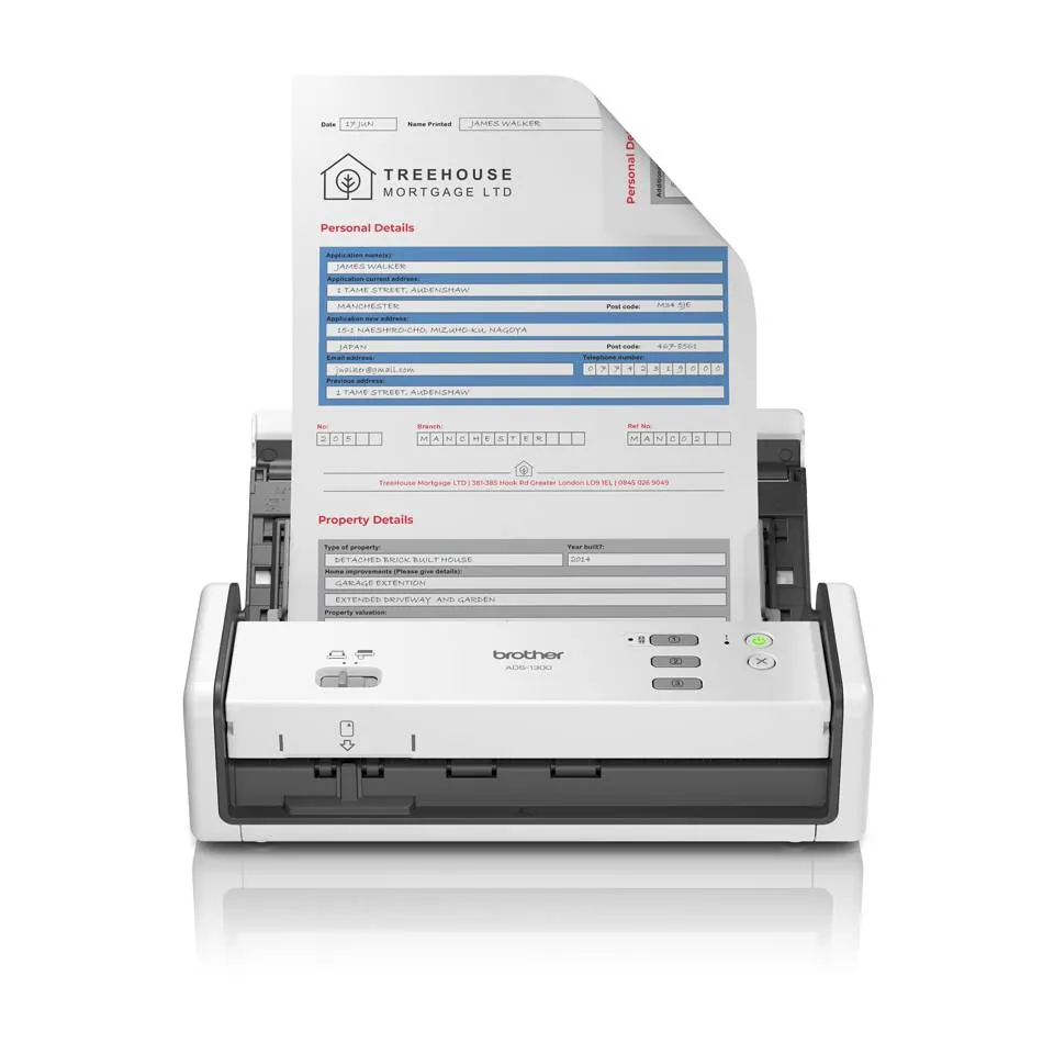 Escáner Brother ADS-1300, Escáner de Documentos, USB, 30ppm 60ipm 1