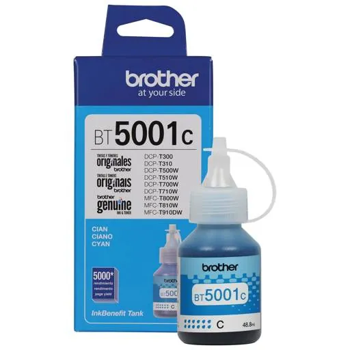 Botella de Tinta Original Brother Cian BT5001C 1