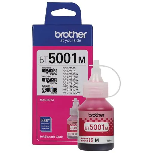 Botella de Tinta Original Brother BT5001M Magenta, 5000 Páginas 1