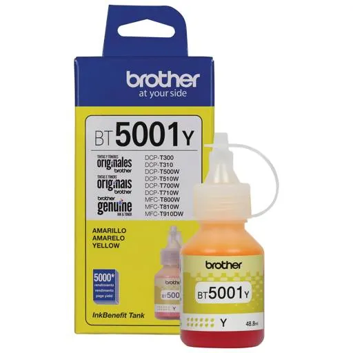 Botella de Tinta Original Brother Amarillo BT5001Y 1