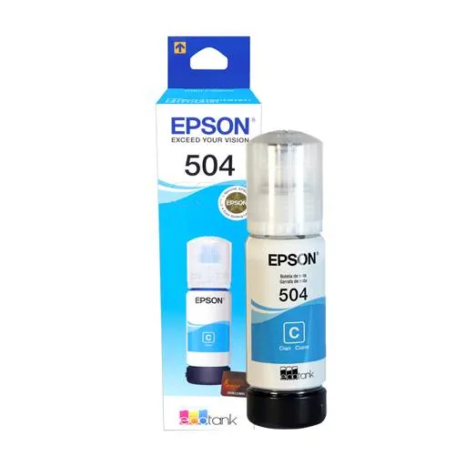 Botella de Tinta Original Epson T504 (T504220-AL), Cian 1