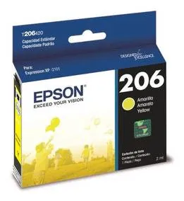 Cartucho de Tinta Original Epson T206, Amarillo 1