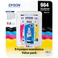 Pack de 3 Botellas de Tinta Original Epson T664, Amarillo,Cian, Magenta, 70ml - Miniatura 1