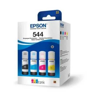 Pack de 4 Botellas de Tinta Original Epson T544520, 70 ml, Negro-Cian-Magenta-Amarillo 1