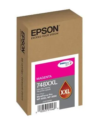 Cartucho de Tinta Original Epson T748XXL, Magenta, Extra Alta Capacidad 1