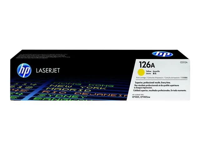 Cartucho de Tóner Original HP 126A, Amarillo, LaserJet (CE312A) 1