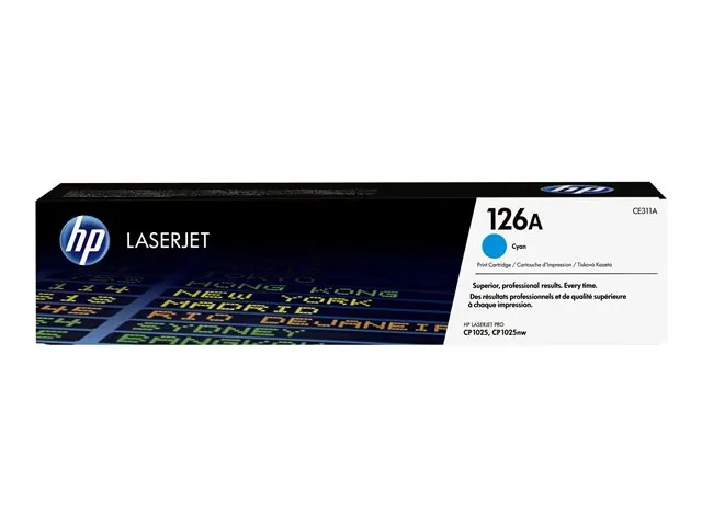 Cartucho de Tóner Original HP Cian 126A LaserJet (CE311A) 1