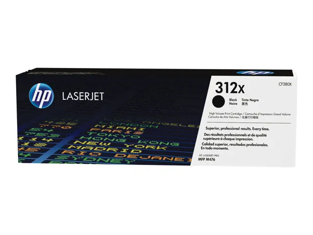 Cartucho de tóner original HP 312X LaserJet de alta capacidad, negro (CF380X) 1