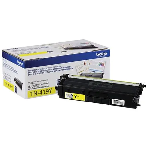 Cartucho de Tóner Original Brother TN419Y, Amarillo, 9.000 Páginas 1