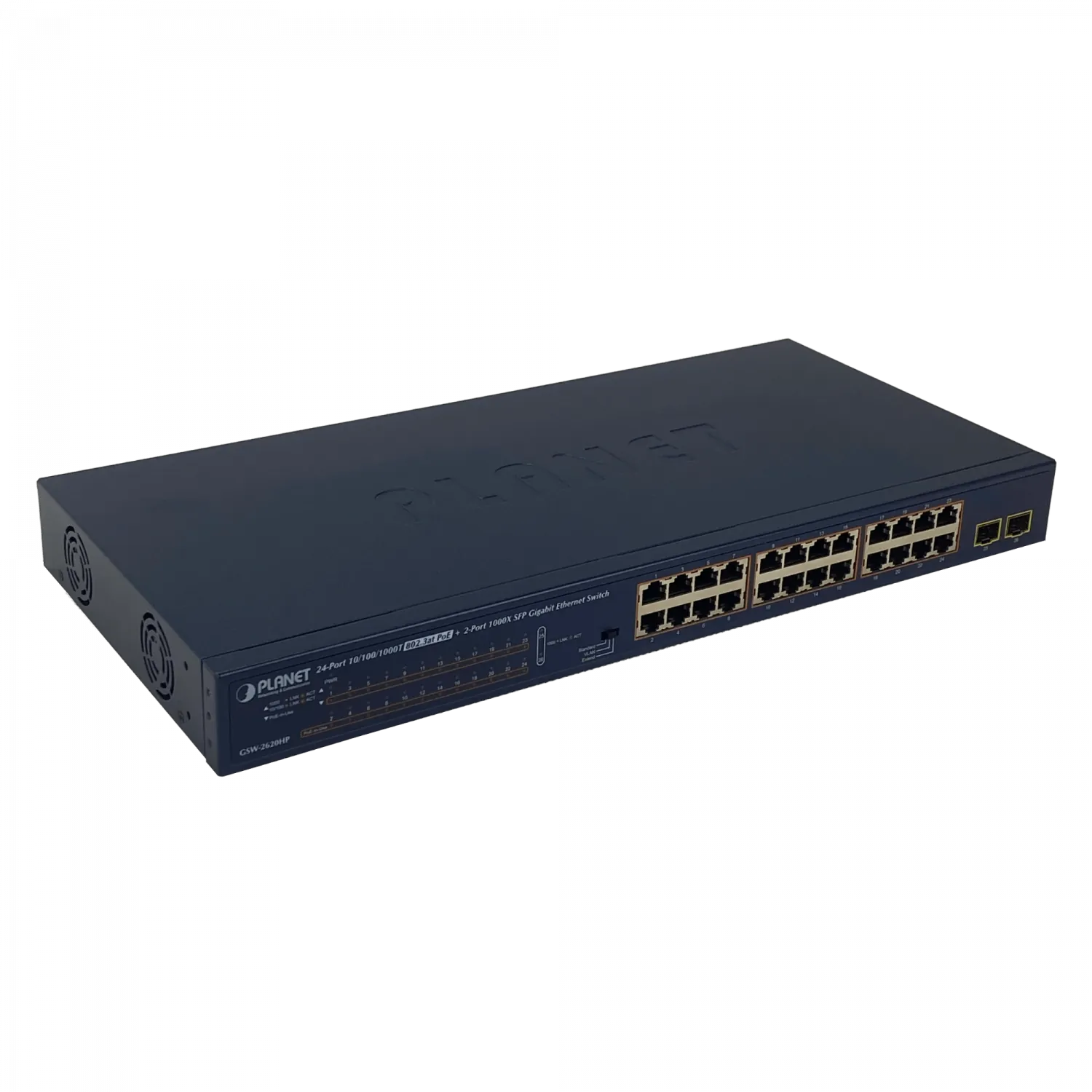 PLANET 24-1000-PoE48+af/at 220W-total 2-SFP Switch no-Admin Rack 1