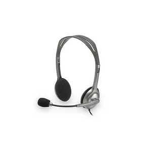  Audífonos con Micrófono Logitech H111, Alámbrico, 1.8 Metros, Gris