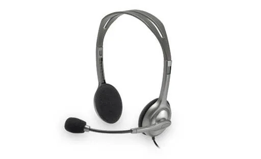  Audífonos con Micrófono Logitech H111, Alámbrico, 1.8 Metros, Gris 1