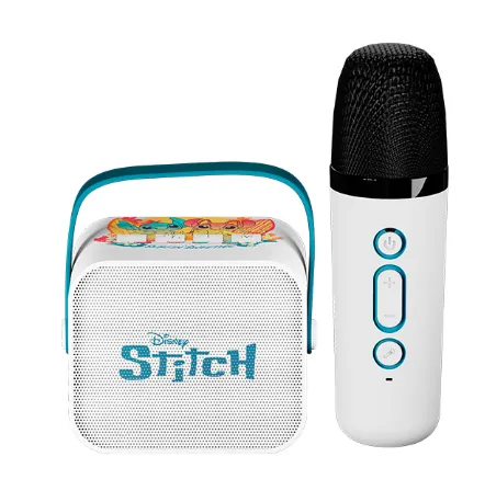 Mini Karaoke Kit Xtech XTS-D622ST - Edición Stitch, Bluetooth, Micrófono Inalámbrico 1