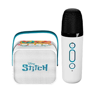 Mini Karaoke Kit Xtech XTS-D622ST - Edición Stitch, Bluetooth, Micrófono Inalámbrico