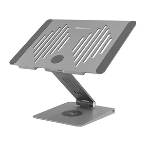 Klip Xtreme - Docking station 9 en 1 con soporte para laptop y plataforma de carga inalámbrica