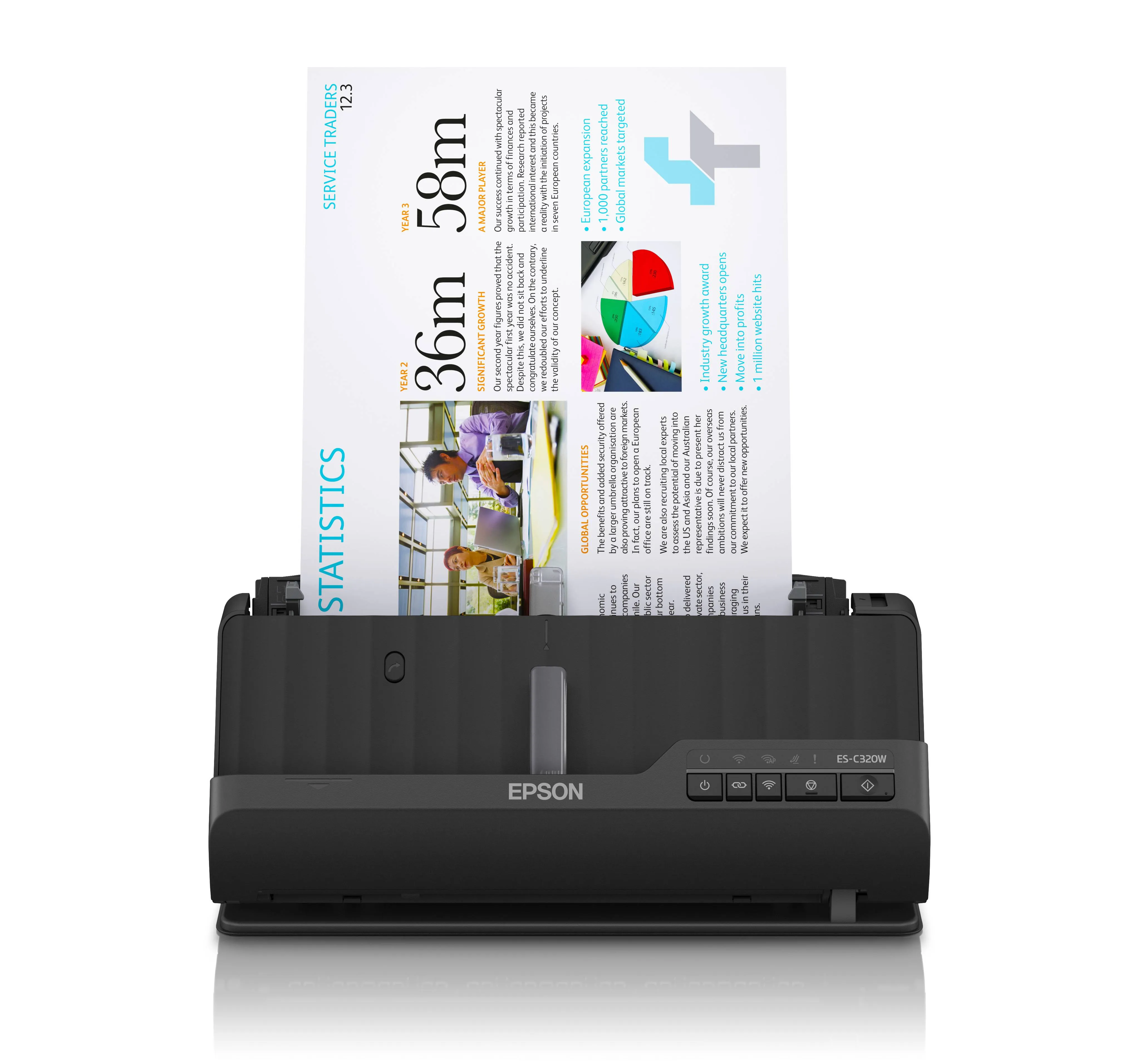 Escaner Epson WorkForce ES-C320W, Wireless, Alimentador Automático 1