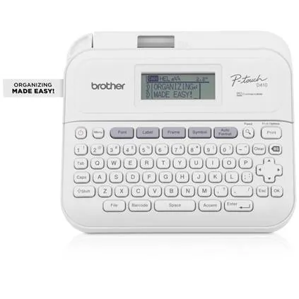 Rotuladora Electrónica Brother PT-D410, Teclado QWERTY, Conexión USB, 180ppp, Blanco 1