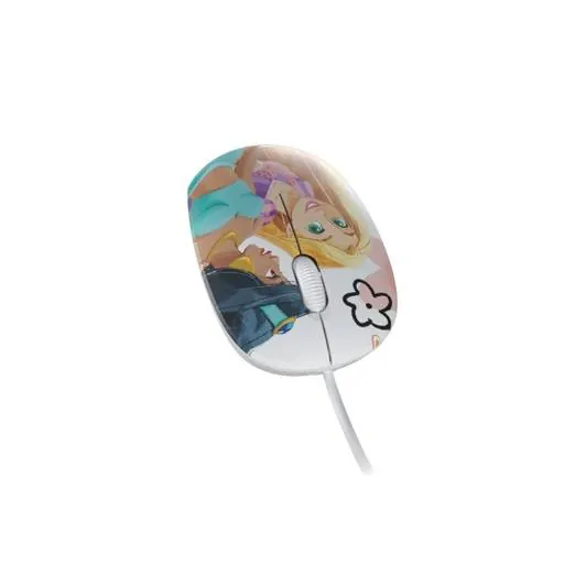 Mouse con Cable Xtech XTM-D406PS - Edición Princesas Disney, USB, 1000DPI, Rosa 1
