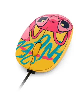 Mouse con Cable Xtech XTM-D406ST-YL - Edición Stitch, USB, 1000DPI, Amarillo 1