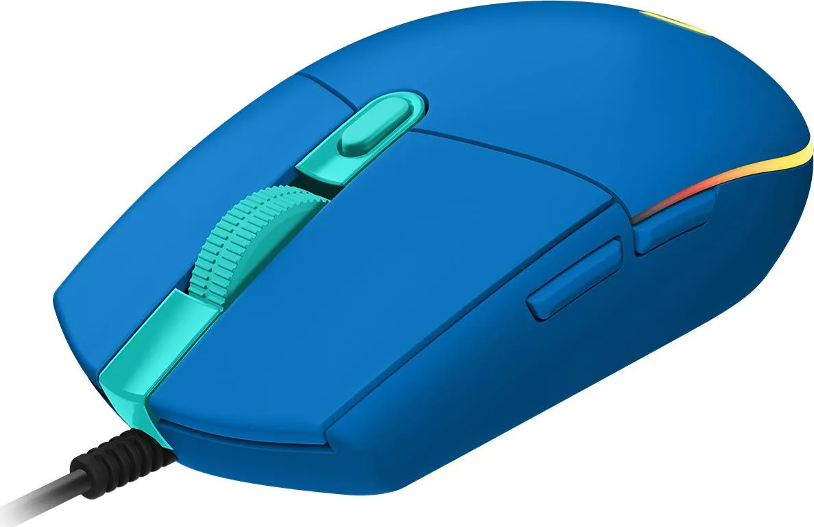 Mouse Gamer Logitech G203 Lightsync, 6 Botones, 8000DPI, Celeste 1