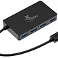 HUB Concentrador USB 3.0 de 4 puertos Xtech XTC-391, Velocidad de transferencia Hasta 5Gbps, 5V - Miniatura 1