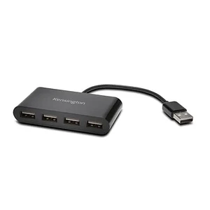 Hub USB Kensington Pockethub Mini 2.0, 4 Puertos USB, Negro